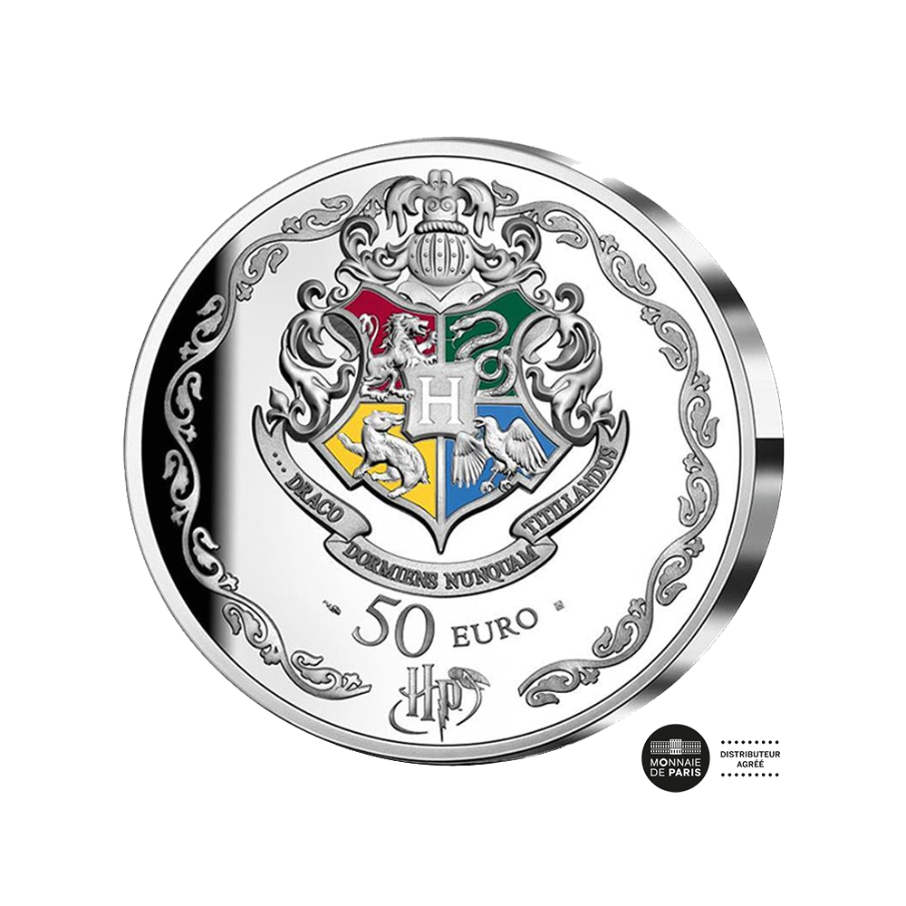 Harry Potter - valuta van 50 Euro Frankrijk - gekleurd zilver be 2021