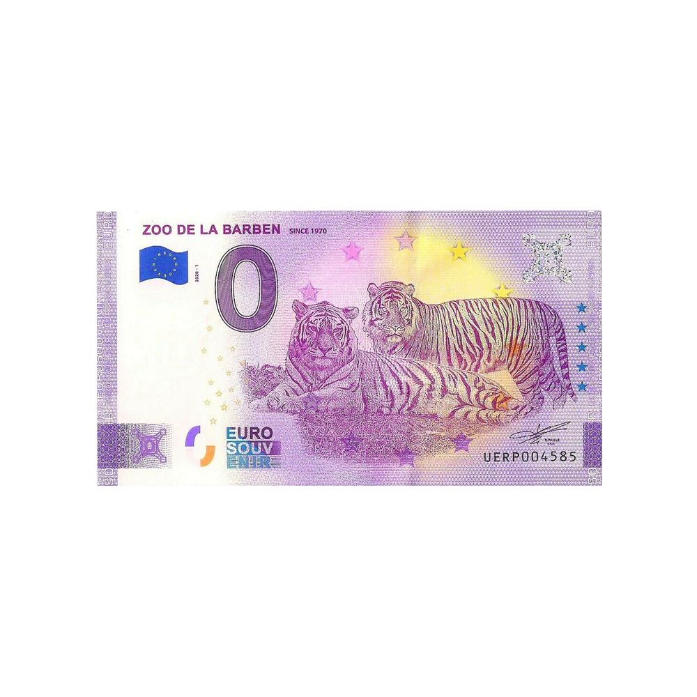 Billet souvenir de zéro euro - Zoo de la Barben - France - 2020