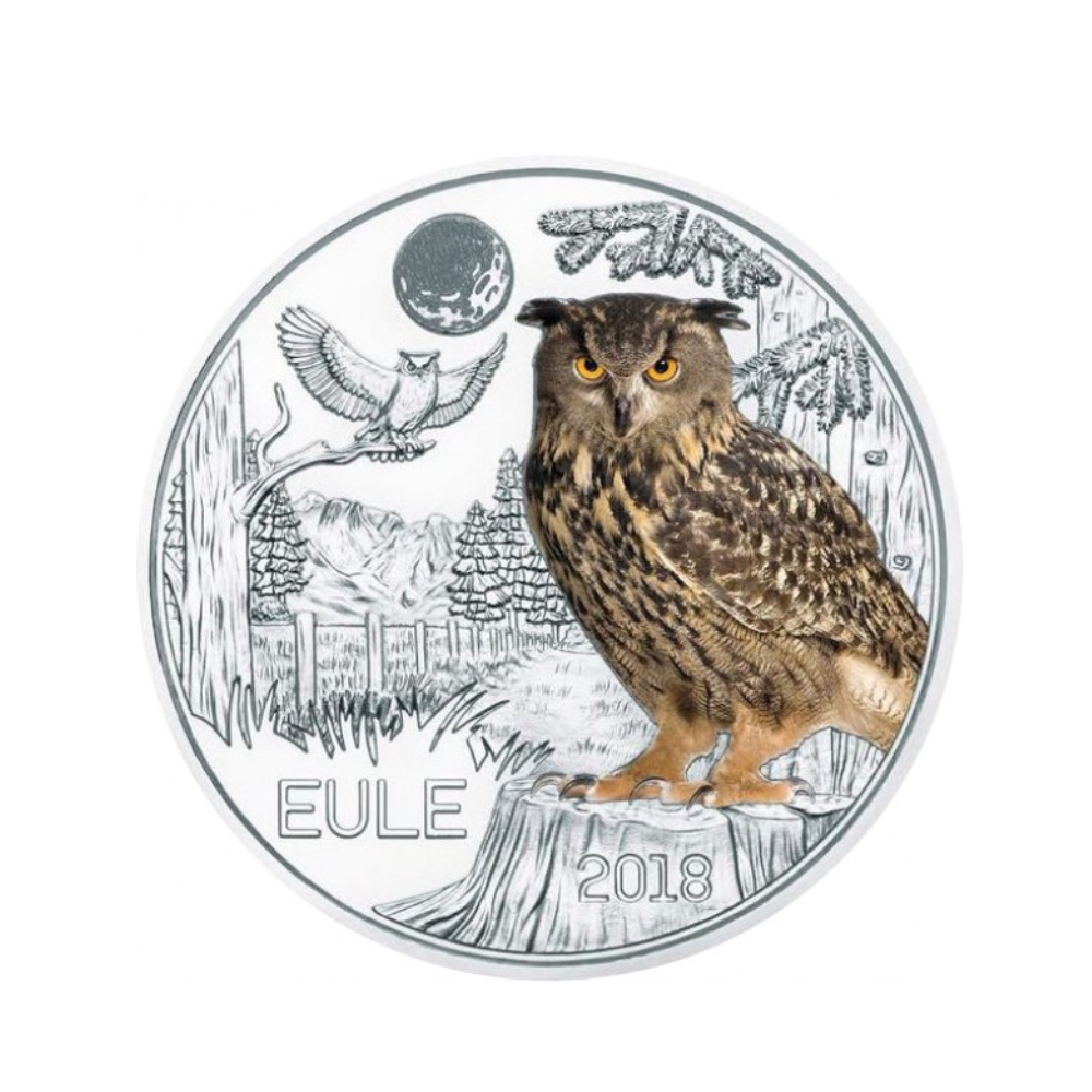 Autriche 2018 - 3 euro commémorative - Hibou - 8/12