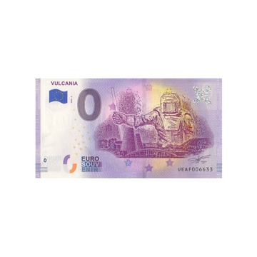 Bilhete de lembrança de zero para euro - Vulcania - França - 2020