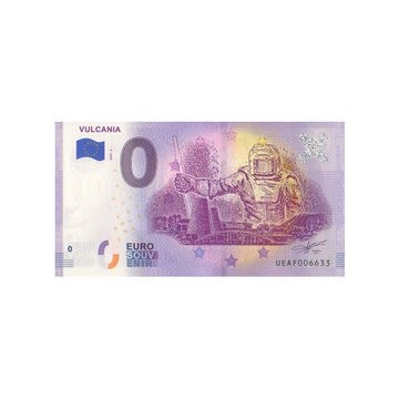 Biglietto souvenir da zero a euro - vulcania - Francia - 2020