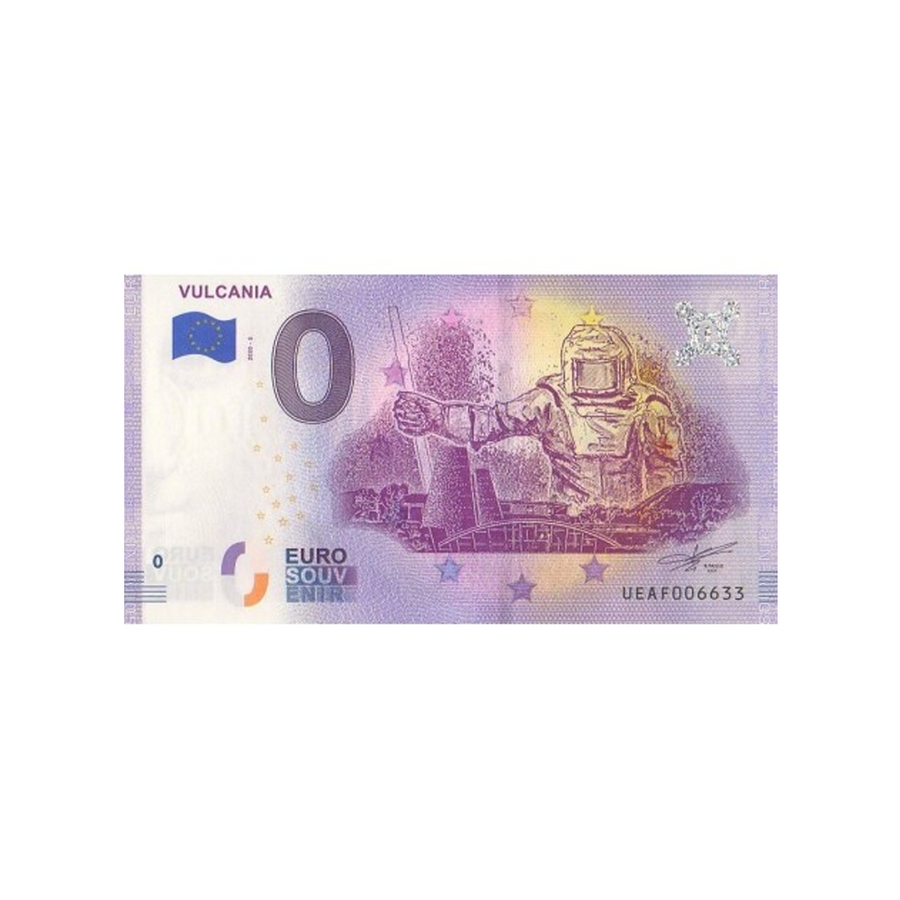 Souvenir -Ticket von Null bis Euro - Vulcania - Frankreich - 2020