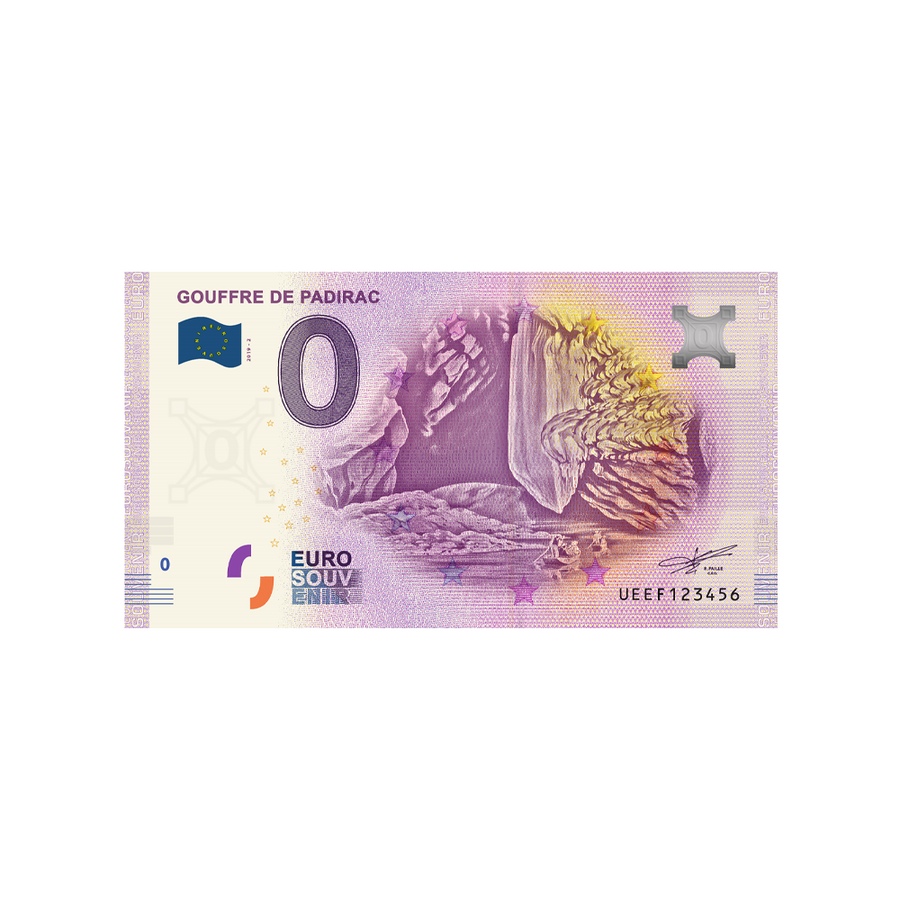 Billet souvenir de zéro euro - Gouffre de Padirac - France - 2019