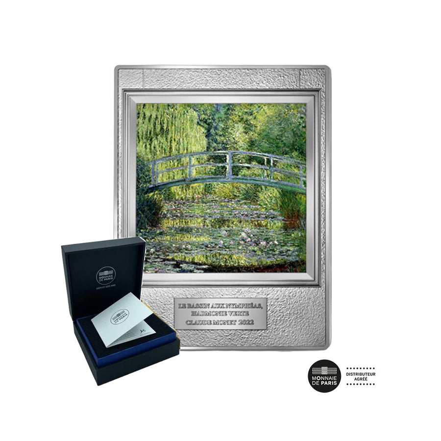 The Nymphéas Basin - Claude Monet - Currency of 250 Euro 1/2 kg Silver BE - 2022
