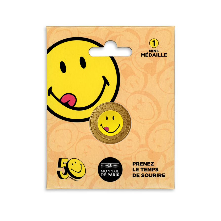 50 ans du Smiley - Mini Médaille Colorisée en cartelette - 4/5 - 2022