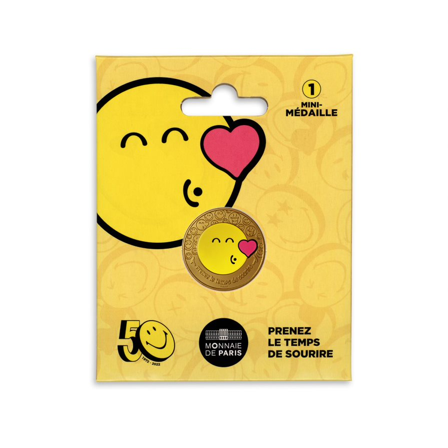 50 ans du Smiley - Mini Médaille Colorisée en cartelette - 5/5 - 2022
