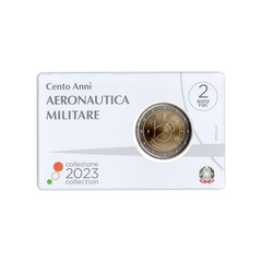 Italie 2023 - 2 Euros Coincard - 100 ans de l'Armée de l'Air Italienne - BU