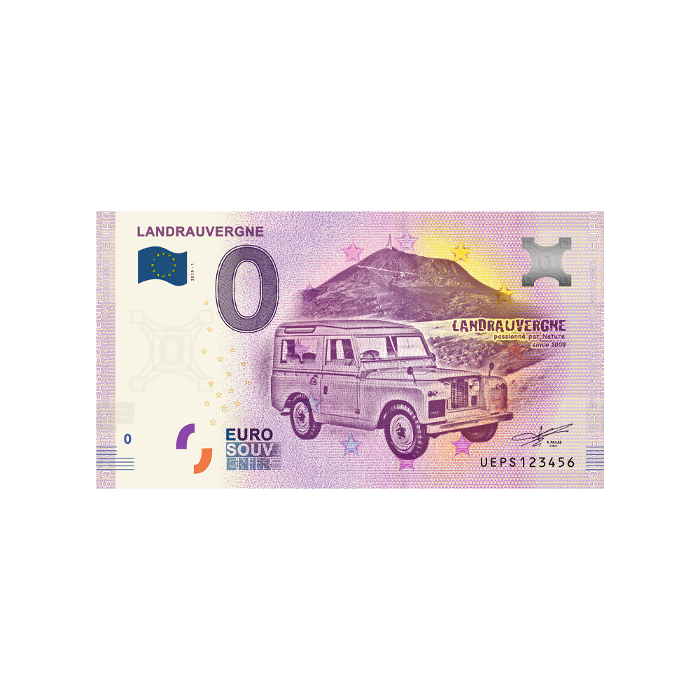 Souvenir ticket from zero Euro - Landrauvergne - France - 2019