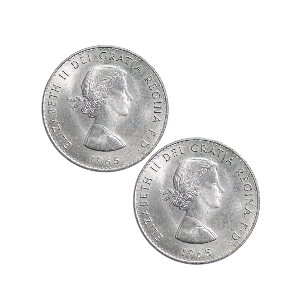 Lot Queen Elizabeth II e Carlo III - Menta di 5 Silver Shillings - 1965