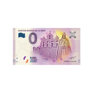 Bilhete de lembrança de zero para euro-santos-mares-de-la-mer-france-2019