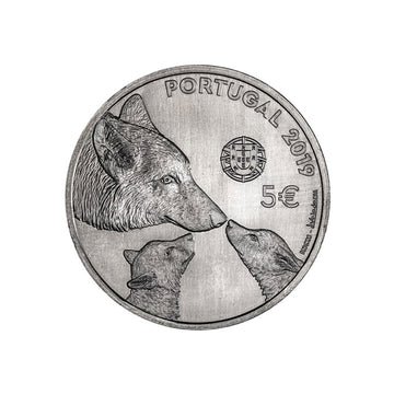 Portugal - 5 Euro commemorative - 2019 - The wolf