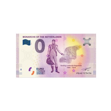 Souvenir ticket from zero Euro - Monarchs of the Netherlands Lodewijk Napoleon - Netherlands - 2020