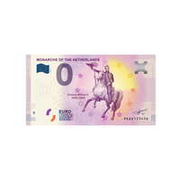 Billet souvenir de zéro euro - Monarchs of the Netherlands Willem II - Pays-Bas - 2020