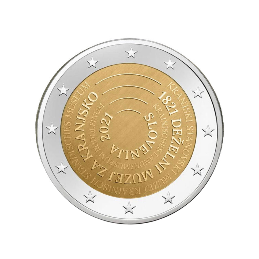 Eslovênia - 2 euros comemorativo - 2021 - Museu Nacional Eslovênico