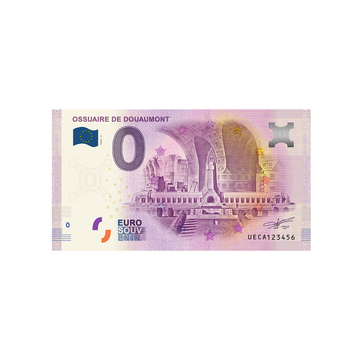 Souvenir -Ticket von null Euro - Ossuar von Douaumont - Frankreich - 2020