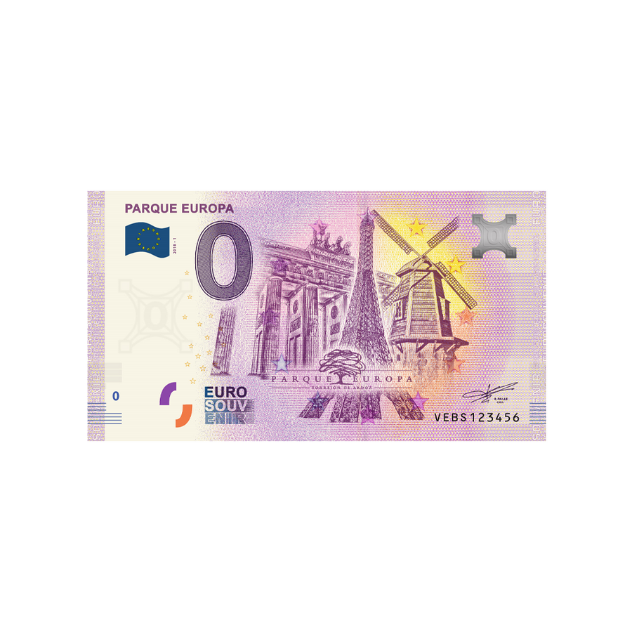 Billet souvenir de zéro euro - Parque Europa - Espagne - 2019