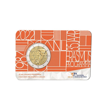 Netherlands 2022 - 2 Euro commemorative - 35 years of the Erasmus - Coincard program
