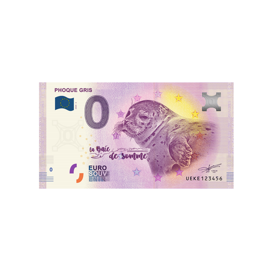 Souvenir -Ticket von null Euro - Grau Seehunde - Frankreich - 2020