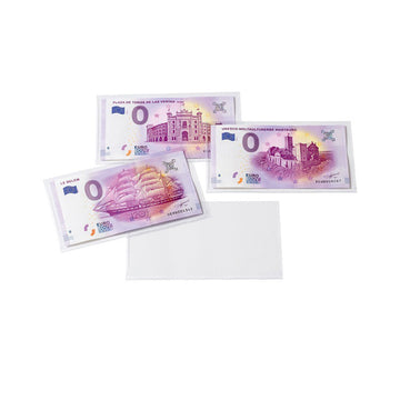 Basic protective pockets for banknotes and "Euro souvenir", 140 x 80 mm
