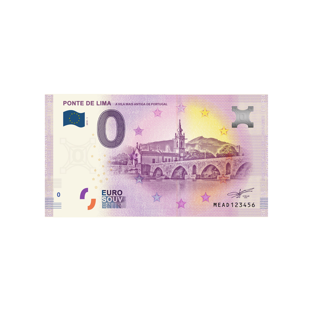 Souvenir -Ticket von Null bis Euro - Ponte de Lima - Portugal - 2019