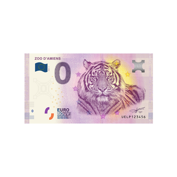Souvenir ticket from zero euro - Amiens zoo - France - 2020