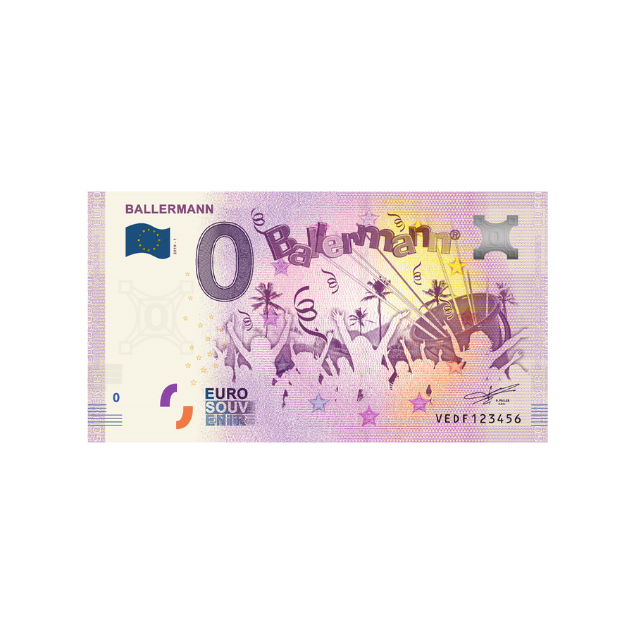 Souvenir ticket from zero to Euro - Ballermann - Spain - 2019