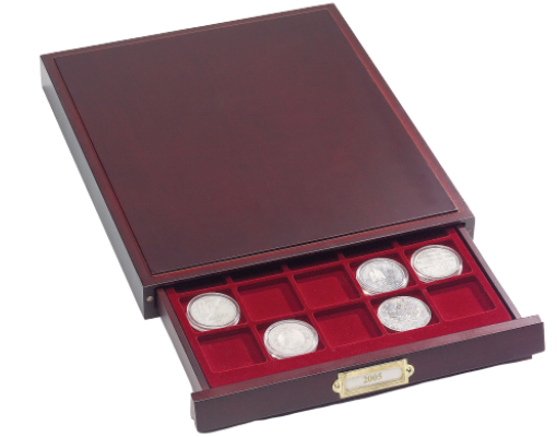 COFFRET LIGNUM EN BOIS NERVURÉ FAÇON ACAJOU - pieces-et-monnaies.com