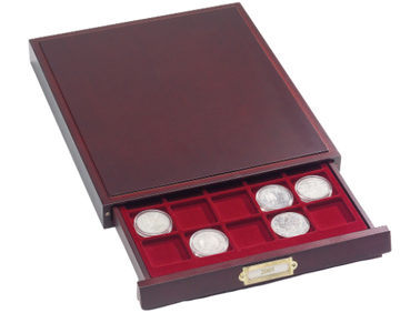 HonGien Boîte de Rangement en Bois, Pièces de Monnaie Boîte de Protection,  Pièces de Monnaie pour collectionneur de pièces