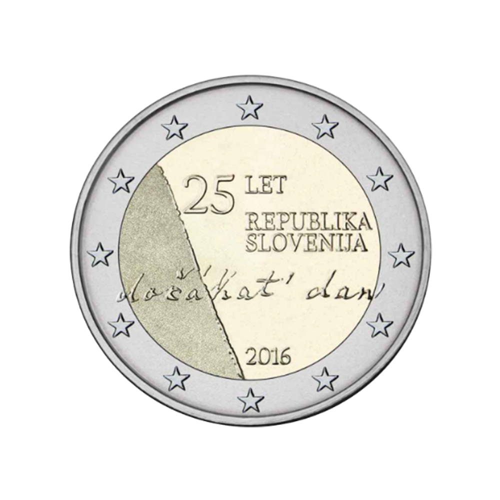 Slovenië 2 Euro 2016 - 25 -jarig jubileum van de onafhankelijkheid van de Republiek Slovenië