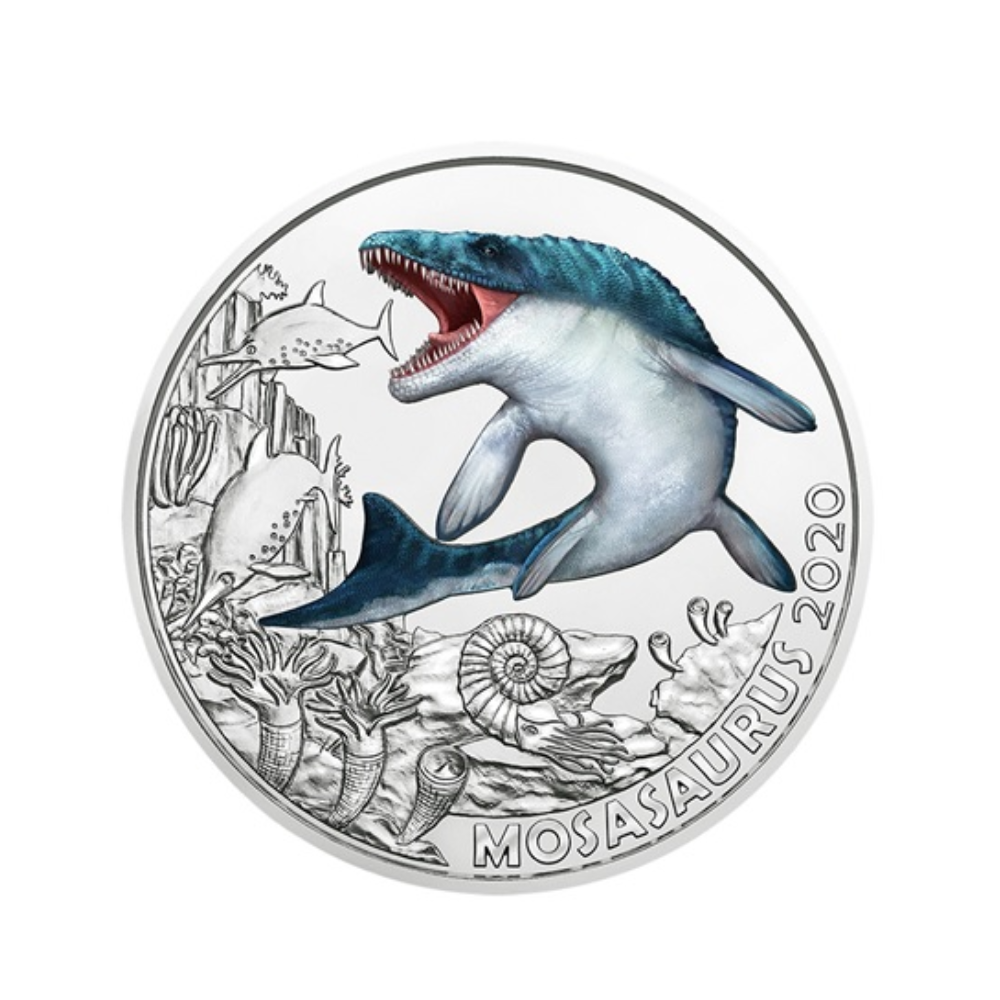 Áustria 2020 - 3 Euro comemorativo - Mosasaurus - 2/12