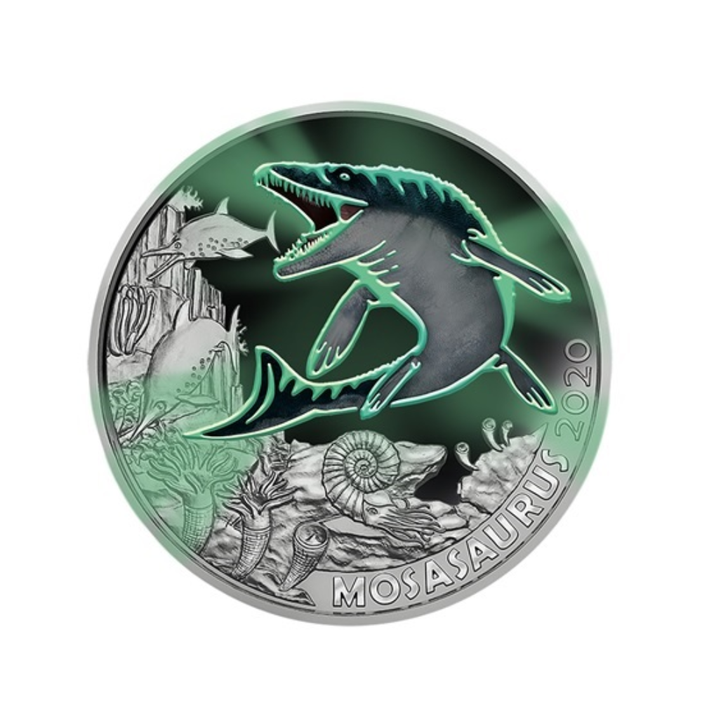 Österreich 2020 - 3 Euro Gedenk - Mosasaurus - 2/12