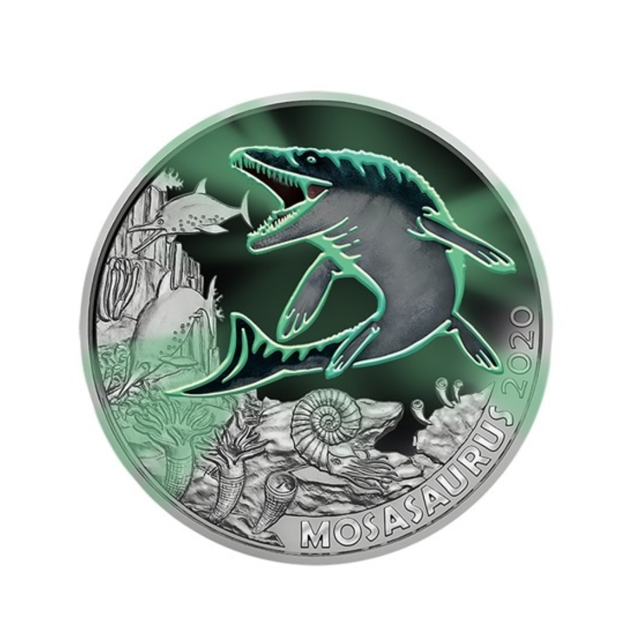 Österreich 2020 - 3 Euro Gedenk - Mosasaurus - 2/12