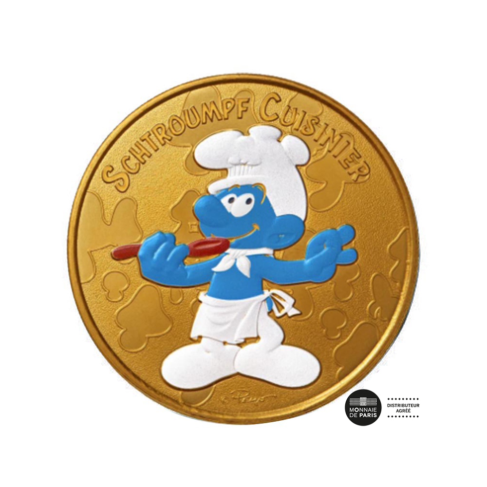Les Schtroumpfs - Mini-Médaille - Schtroumpf Cuisinier 2020