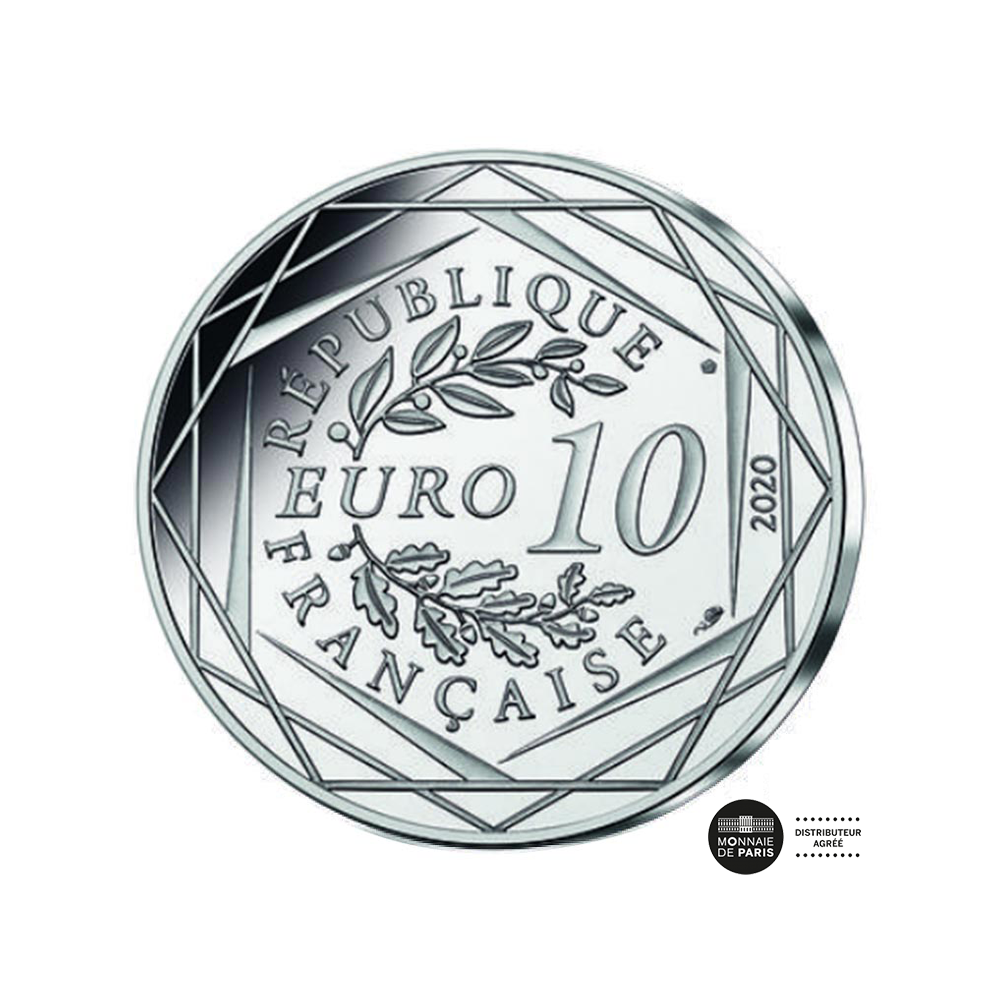 monnaie de paris 10 euro argent schtroumpf poète 2020