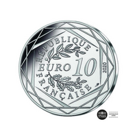 monnaie de paris 10 euro schtroumpf reporter 2020