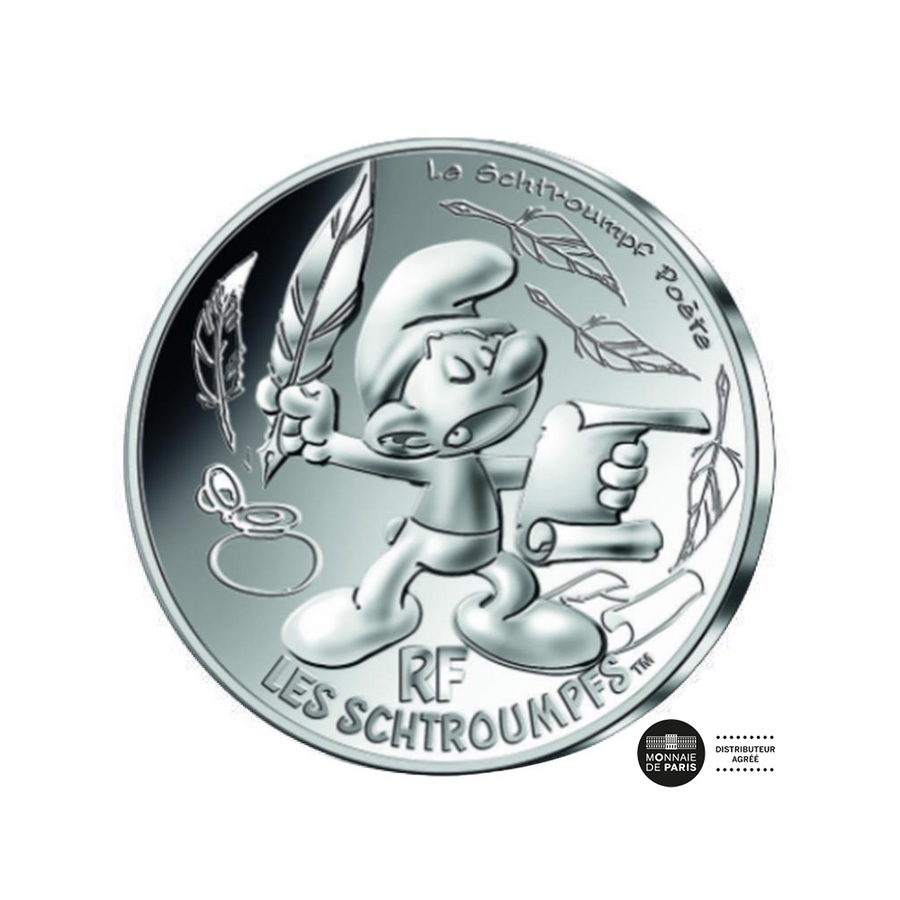 schtroumpf poète 10 euro argent 2020