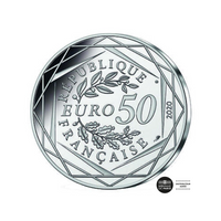 monnaie de paris 2020 schtroumpf amoureux 50 euro