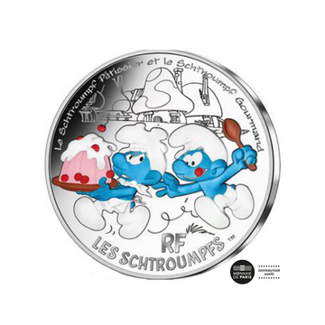 schtroumpf gourmand 50 euro argent colorisee 2020