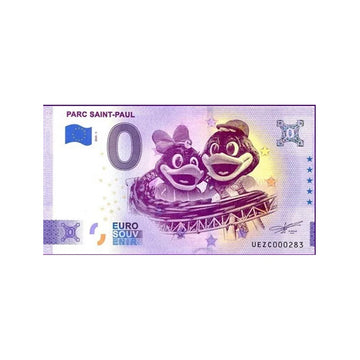 Billet souvenir de zéro euro - Parc Saint-Paul - France - 2023