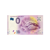 Billet souvenir de zéro euro - Aquarium de Saint-Malo - France - 2020