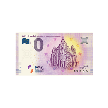 Souvenir -Ticket von null nach Euro - Santa Luzia - Portugal - 2020