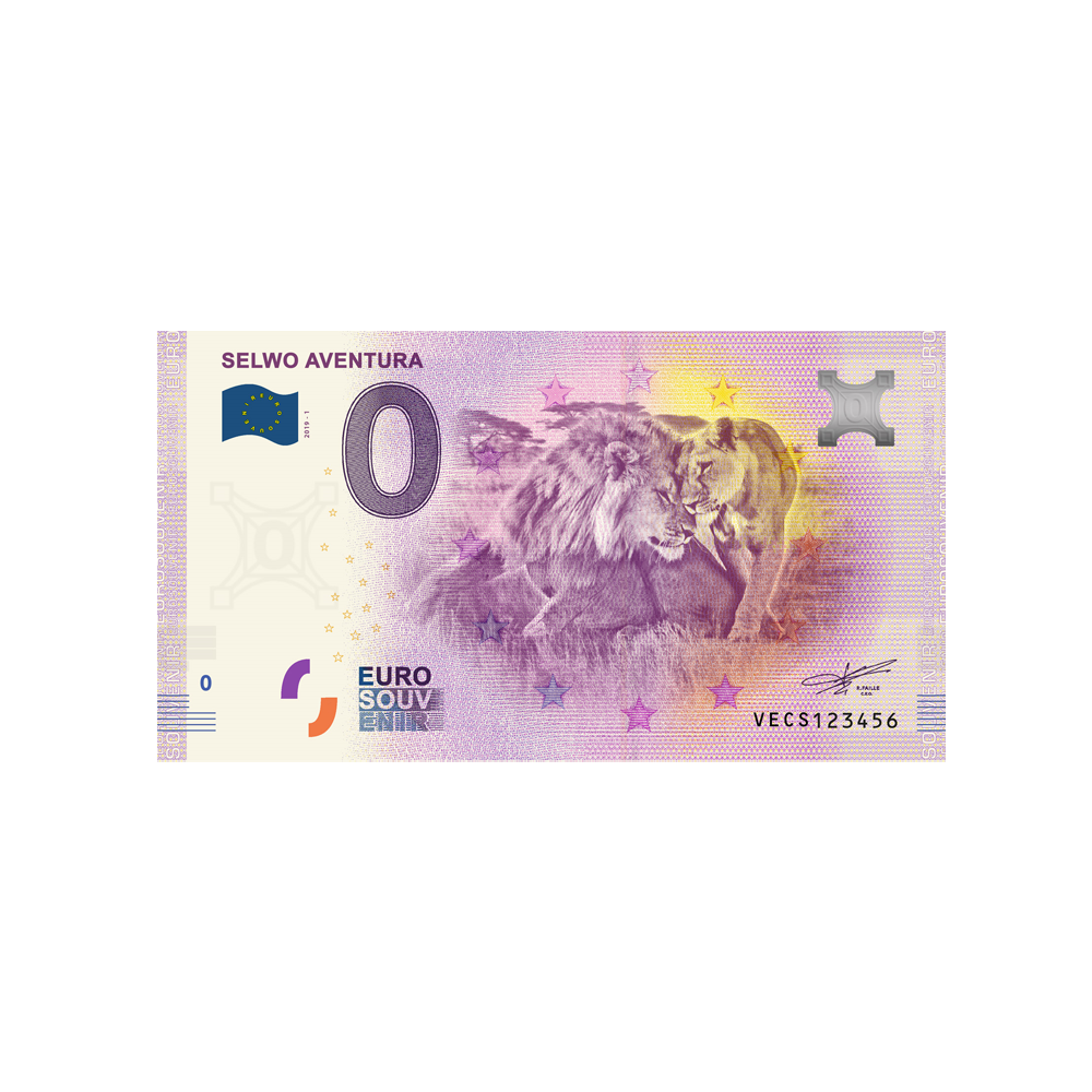 Billet souvenir de zéro euro - Selwo Aventura - Espagne - 2019