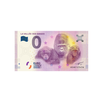 Souvenir ticket from zero to Euro - La Vallée des Singes - France - 2020