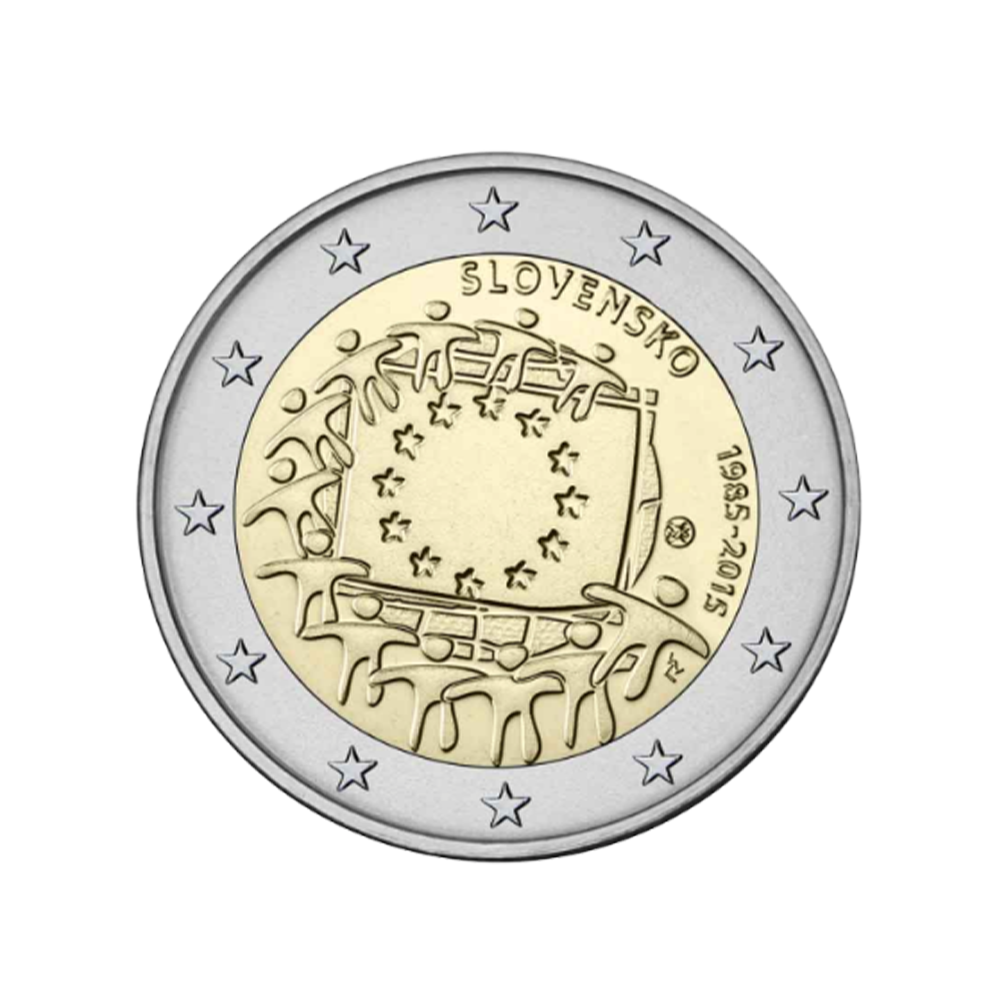 Slovaquie 2015 - 2 Euro Commémorative - 30ème anniversaire du drapeau de l'Union Européenne