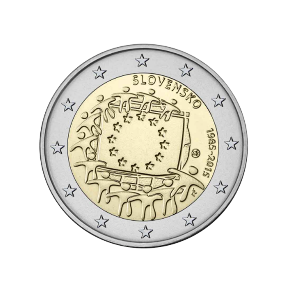 Slovakia 2015 - 2 Euro commemorative - 30th anniversary of the European Union flag