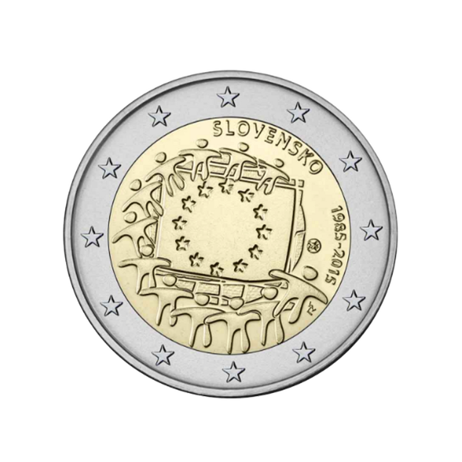 Eslováquia 2015 - 2 Euro comemorativo - 30º aniversário da bandeira da União Europeia