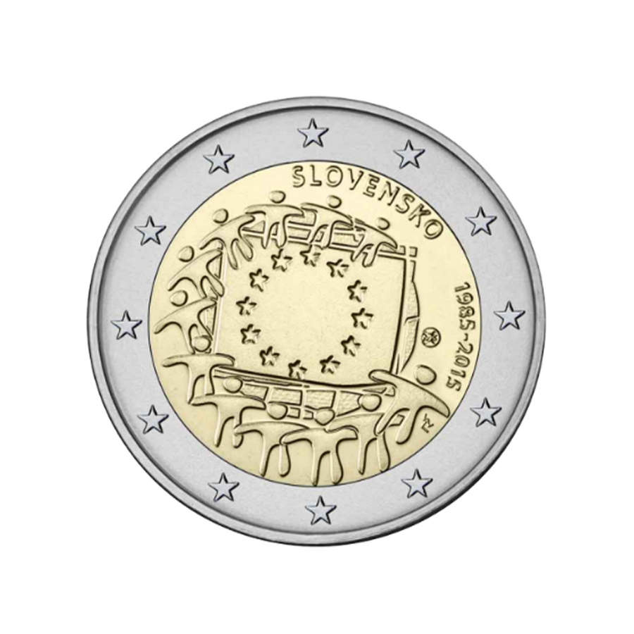 Slovacchia 2015 - 2 Euro Commemorative - 30 ° anniversario della bandiera dell'Unione Europea