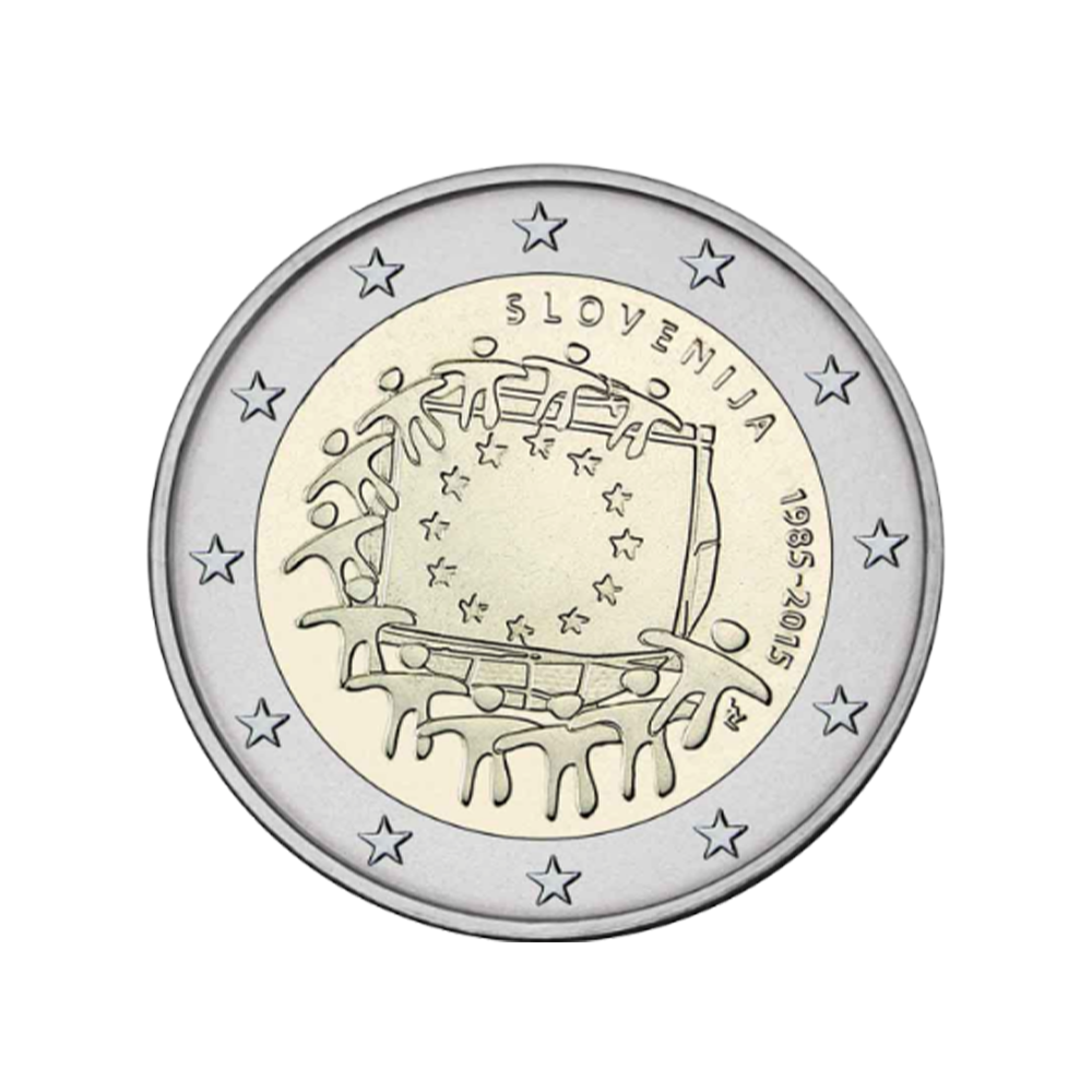 Slovenia 2015 - 2 Euro Commemorative - 30 ° anniversario della bandiera dell'Unione Europea