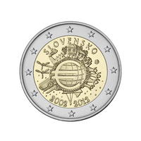 Eslováquia 2012 - 2 euros comemorativo - 10 anos do euro