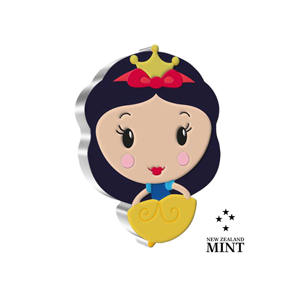 Coleção de moedas chibi - Disney - Branca de Neve - 1 oz de prata - seja